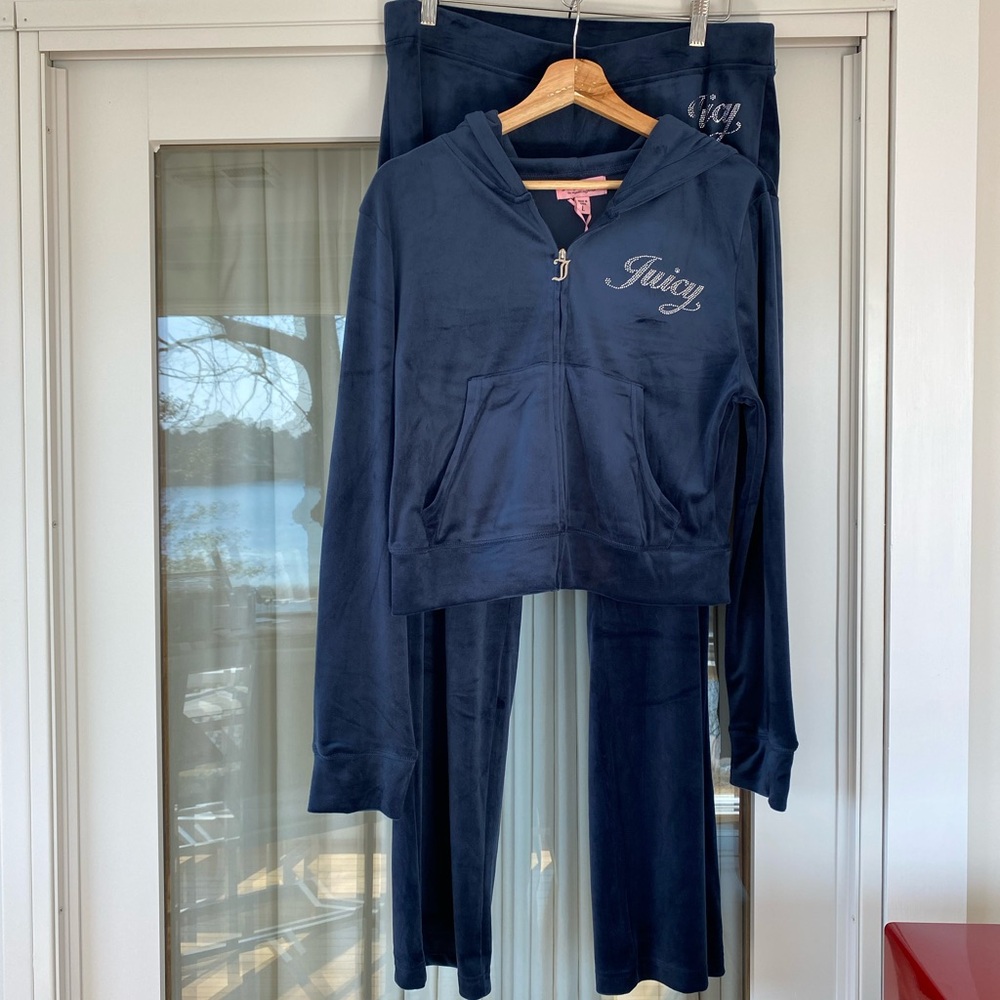 Juicy Couture Dark Blue Velour Tracksuit